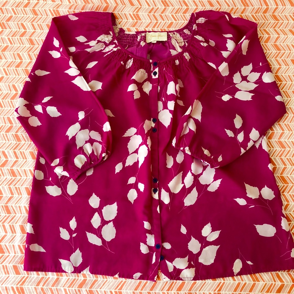 Yumi Kim Hot pink flower print blouse